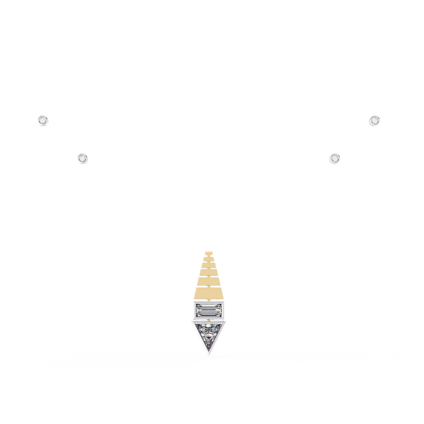 Geometric Diamond Accent Pendant