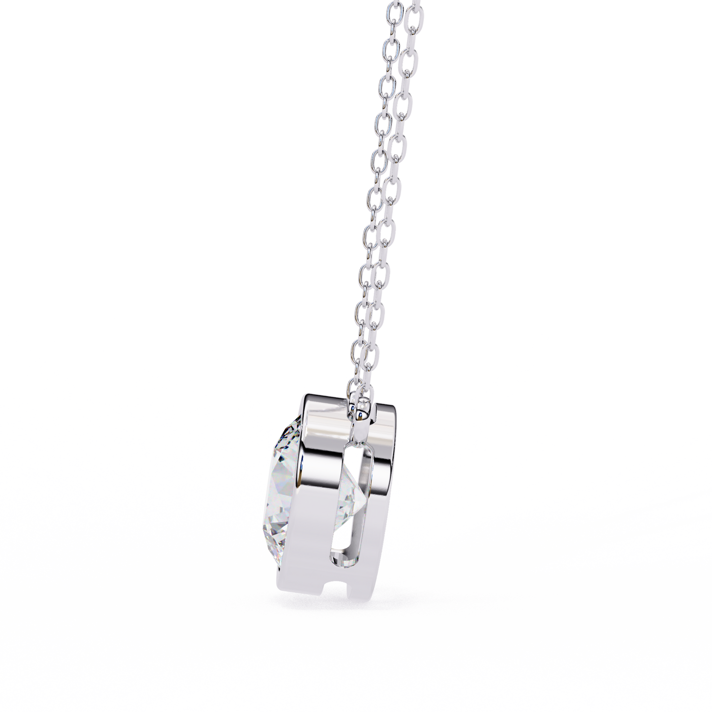 Solara Round Solitaire Pendant