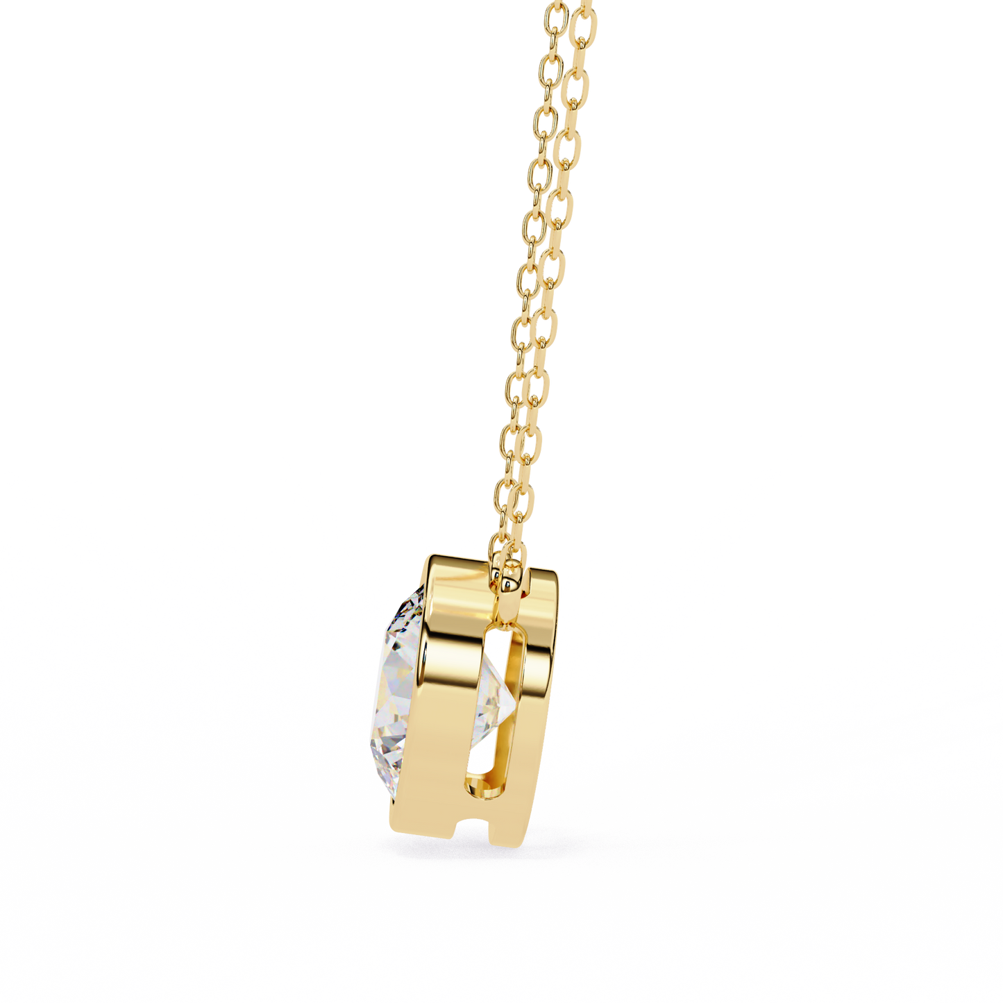Solara Round Solitaire Pendant