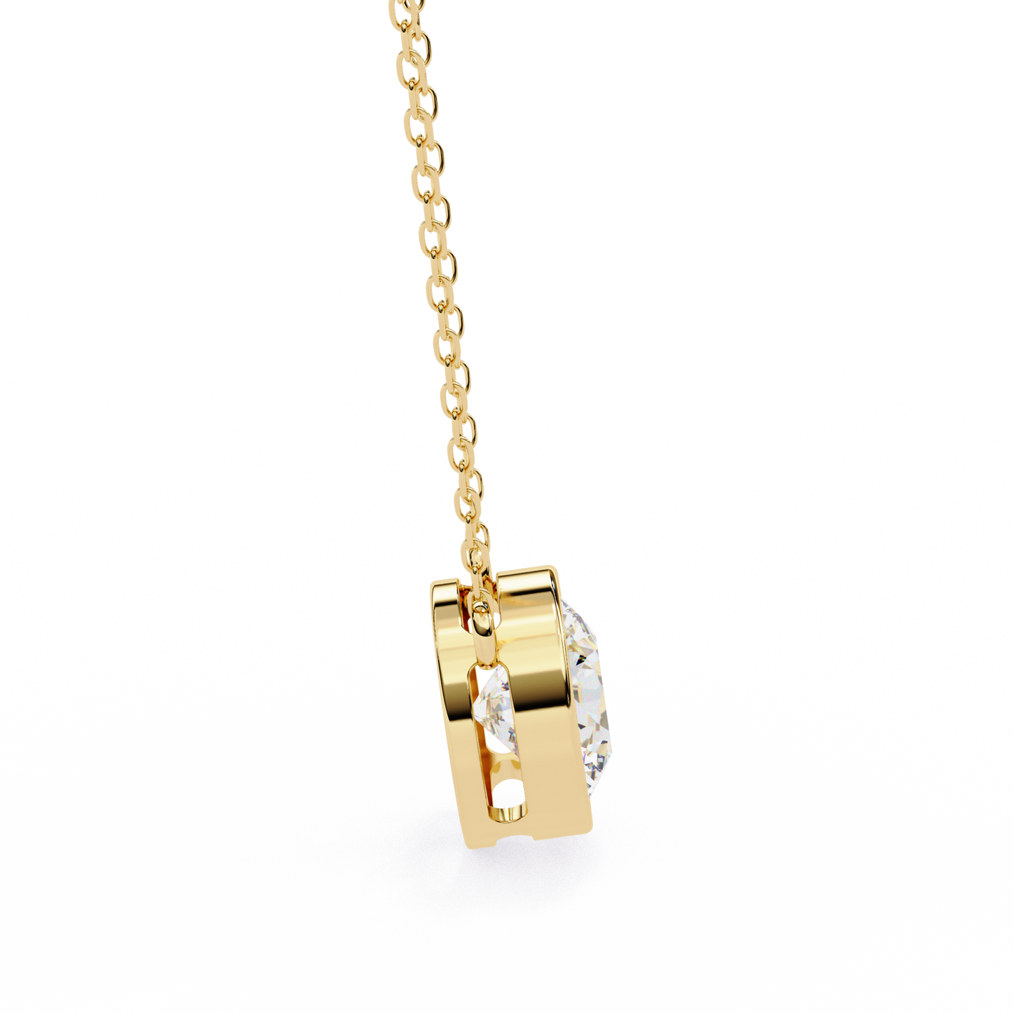 Solara Round Solitaire Pendant
