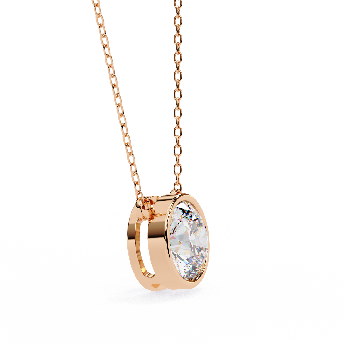 Solara Round Solitaire Pendant