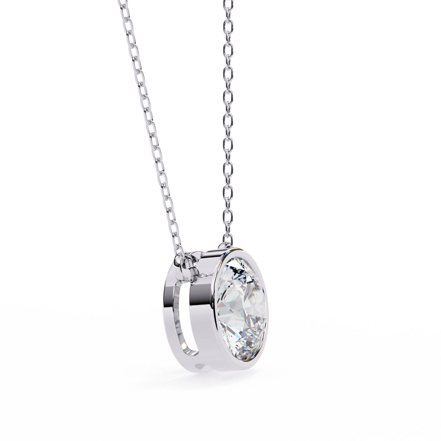 Solara Round Solitaire Pendant