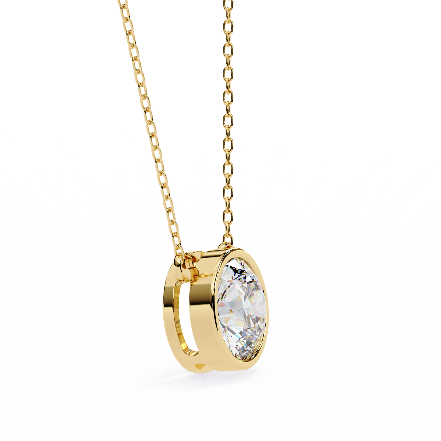 Solara Round Solitaire Pendant