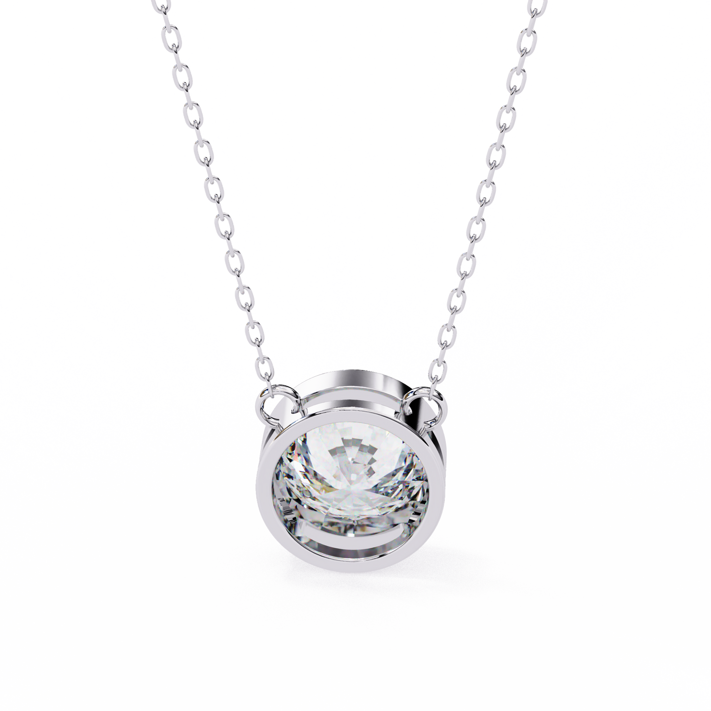 Solara Round Solitaire Pendant