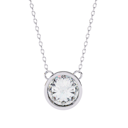 Solara Round Solitaire Pendant