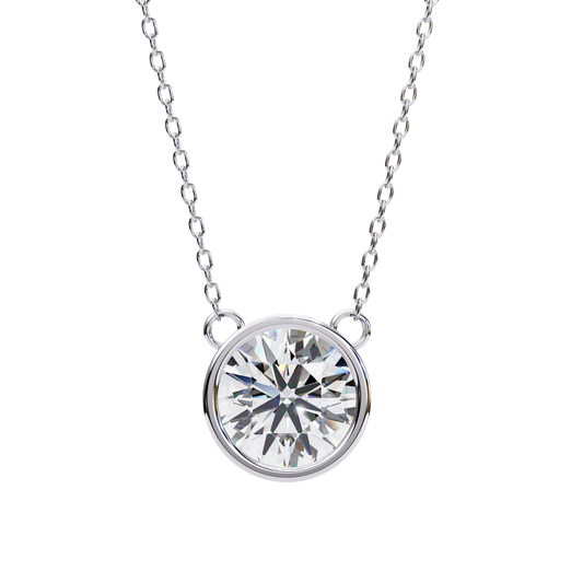 Solara Round Solitaire Pendant