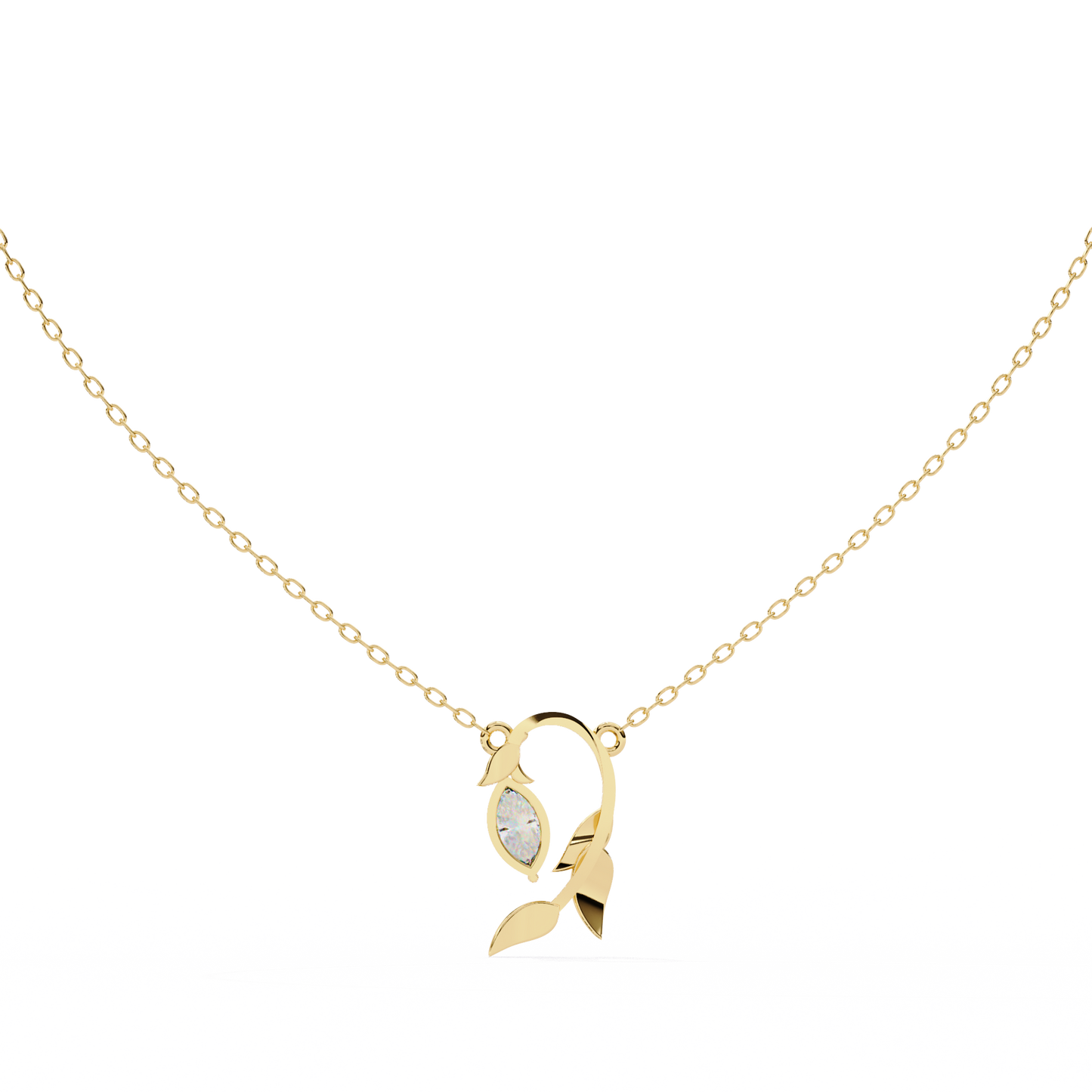 Liora Leaf Drop Pendant