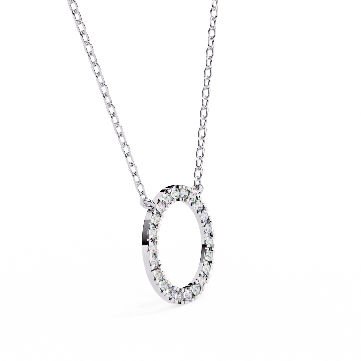 Aureon Circle Halo Pendant