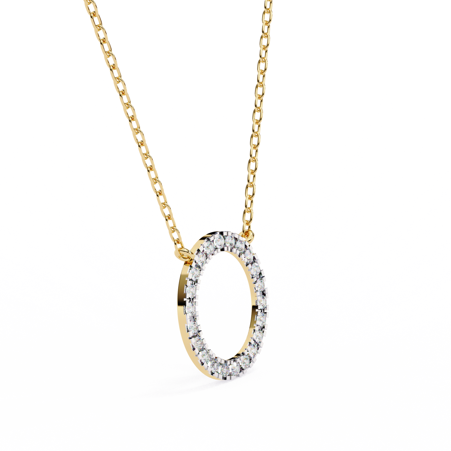 Aureon Circle Halo Pendant