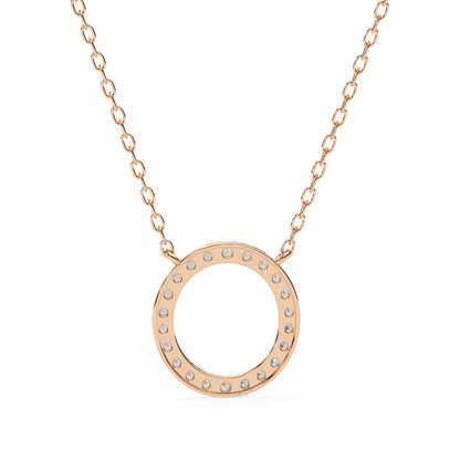 Aureon Circle Halo Pendant