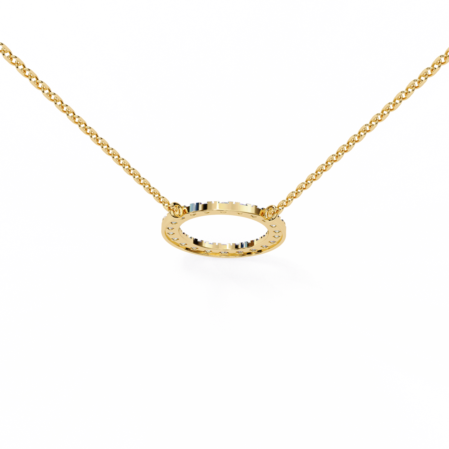 Aureon Circle Halo Pendant