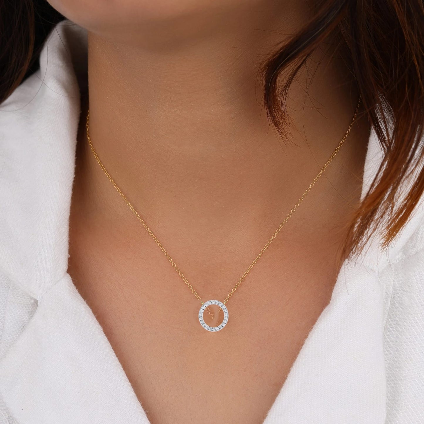 Aureon Circle Halo Pendant
