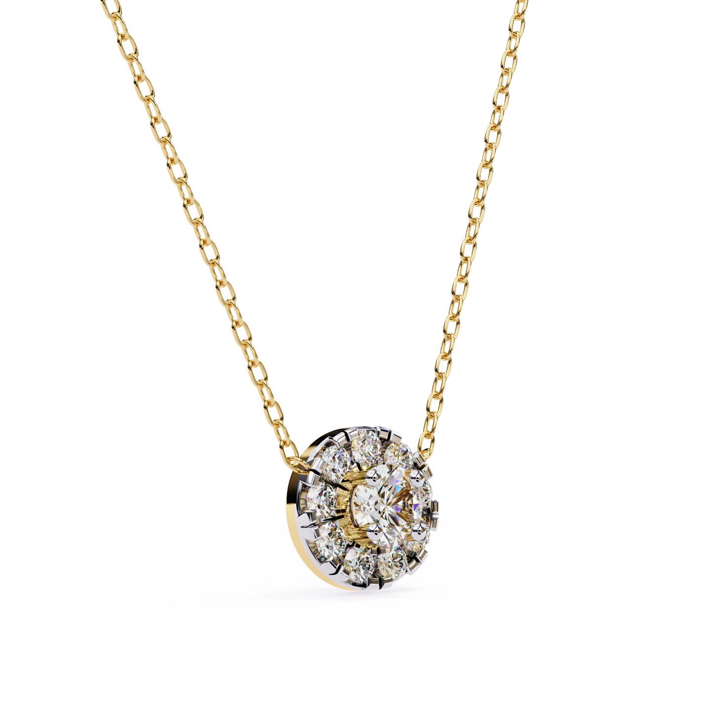 Celestial Halo Diamond Pendant