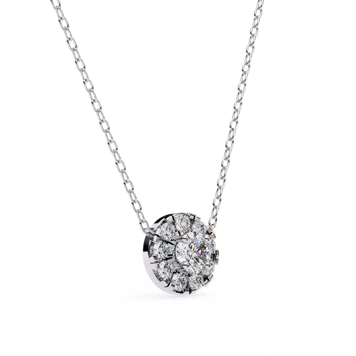 Celestial Halo Diamond Pendant