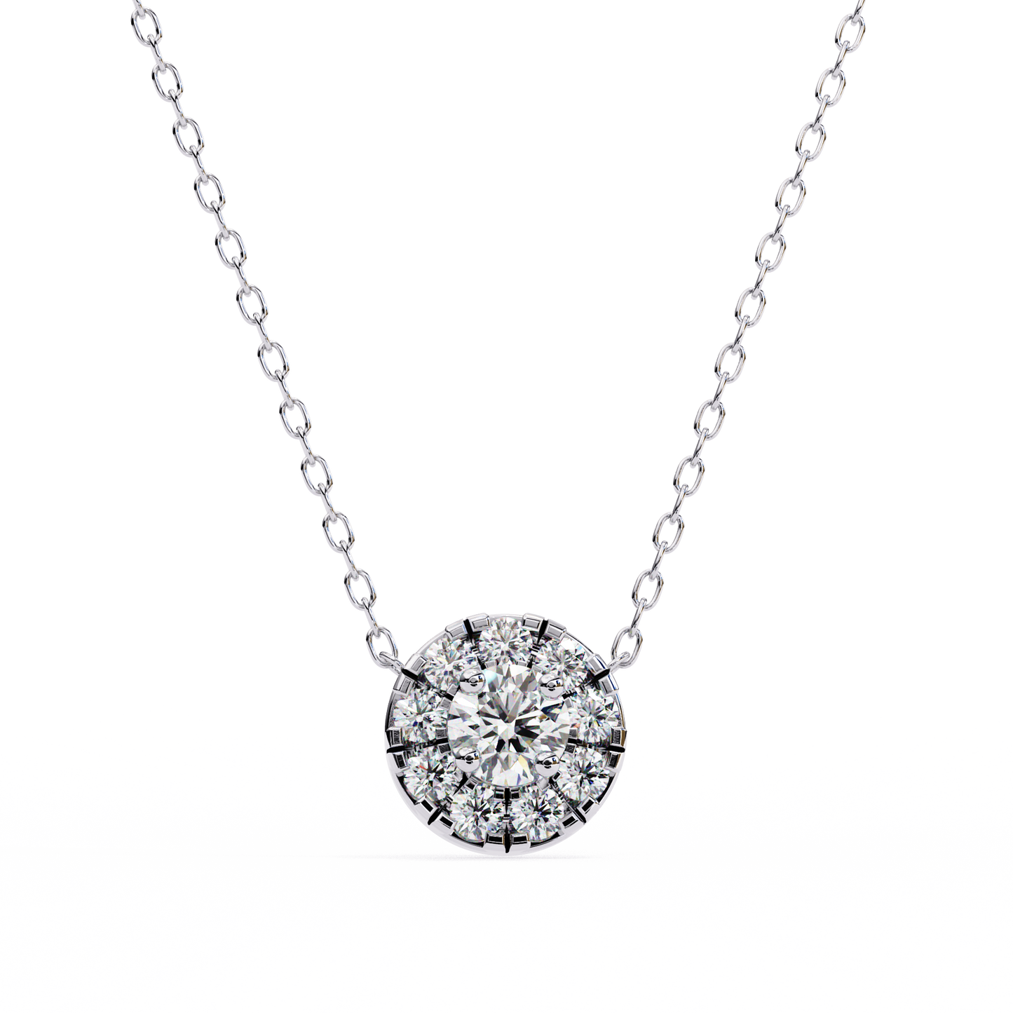 Celestial Halo Diamond Pendant