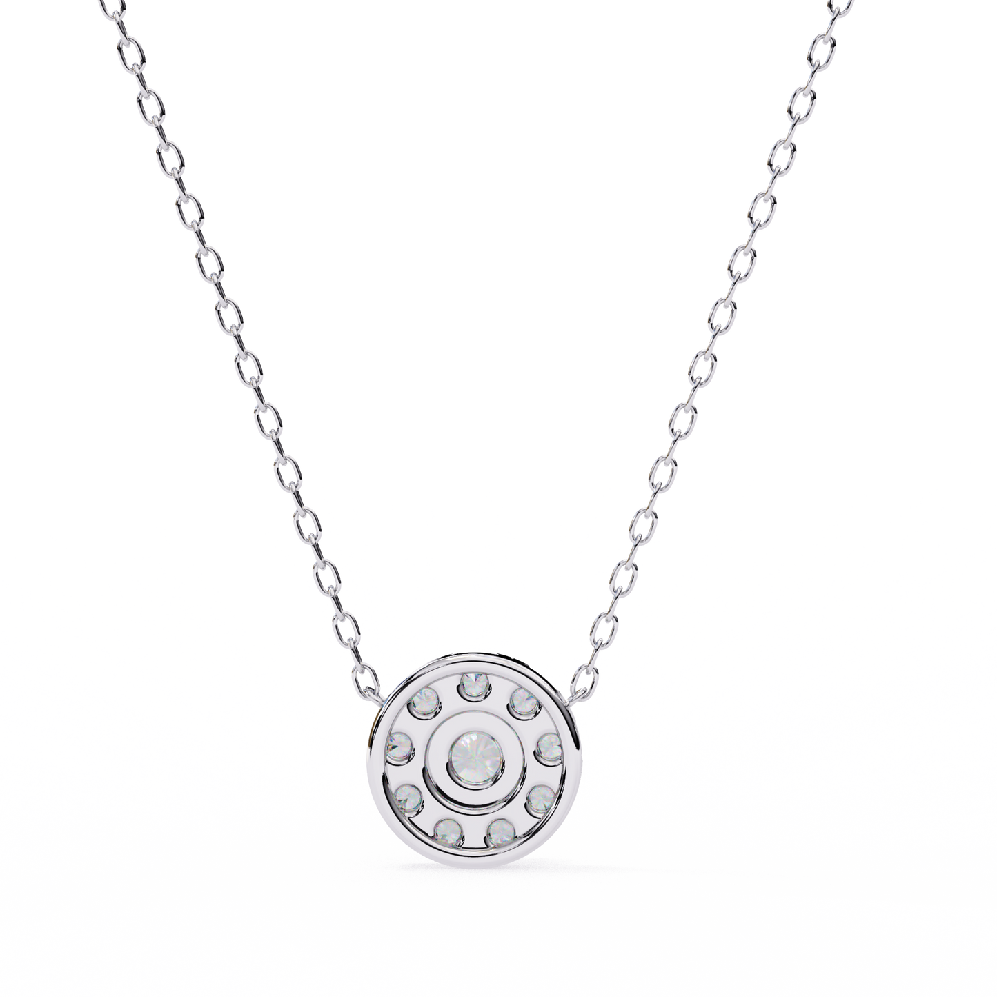 Celestial Halo Diamond Pendant