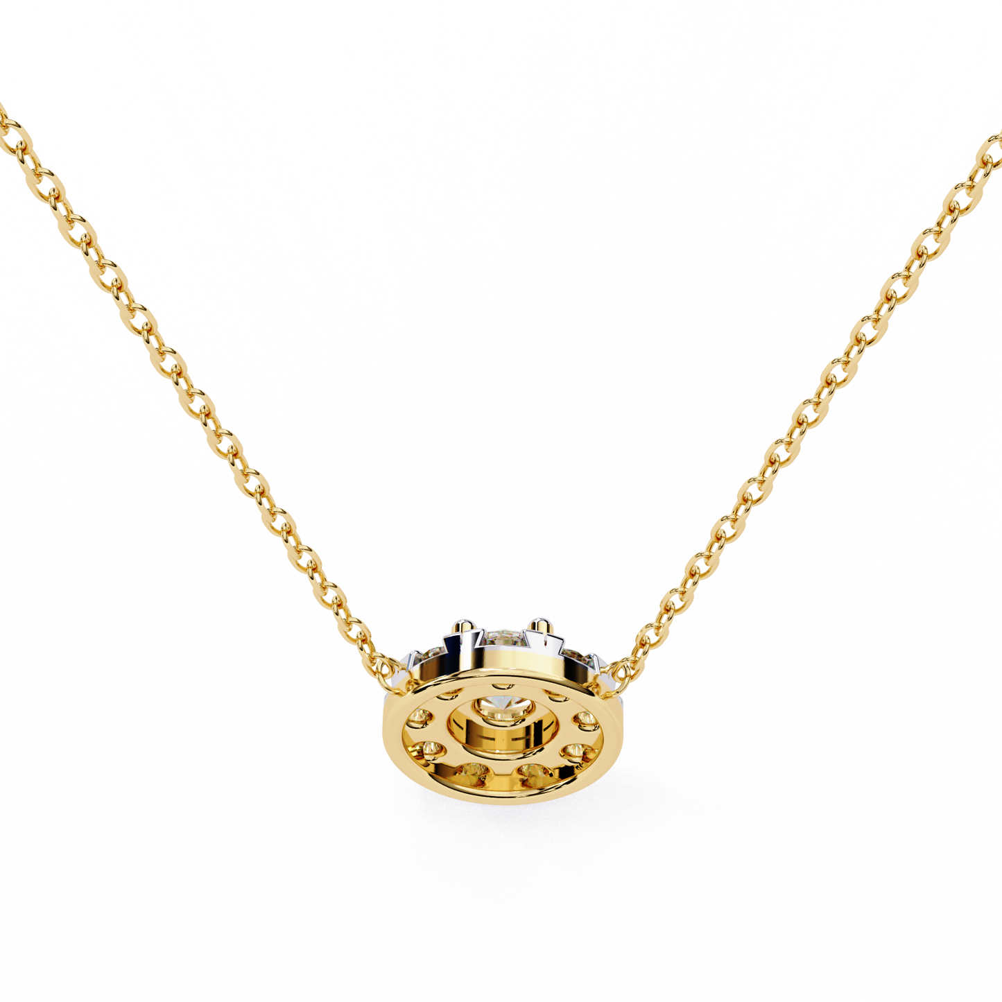 Celestial Halo Diamond Pendant