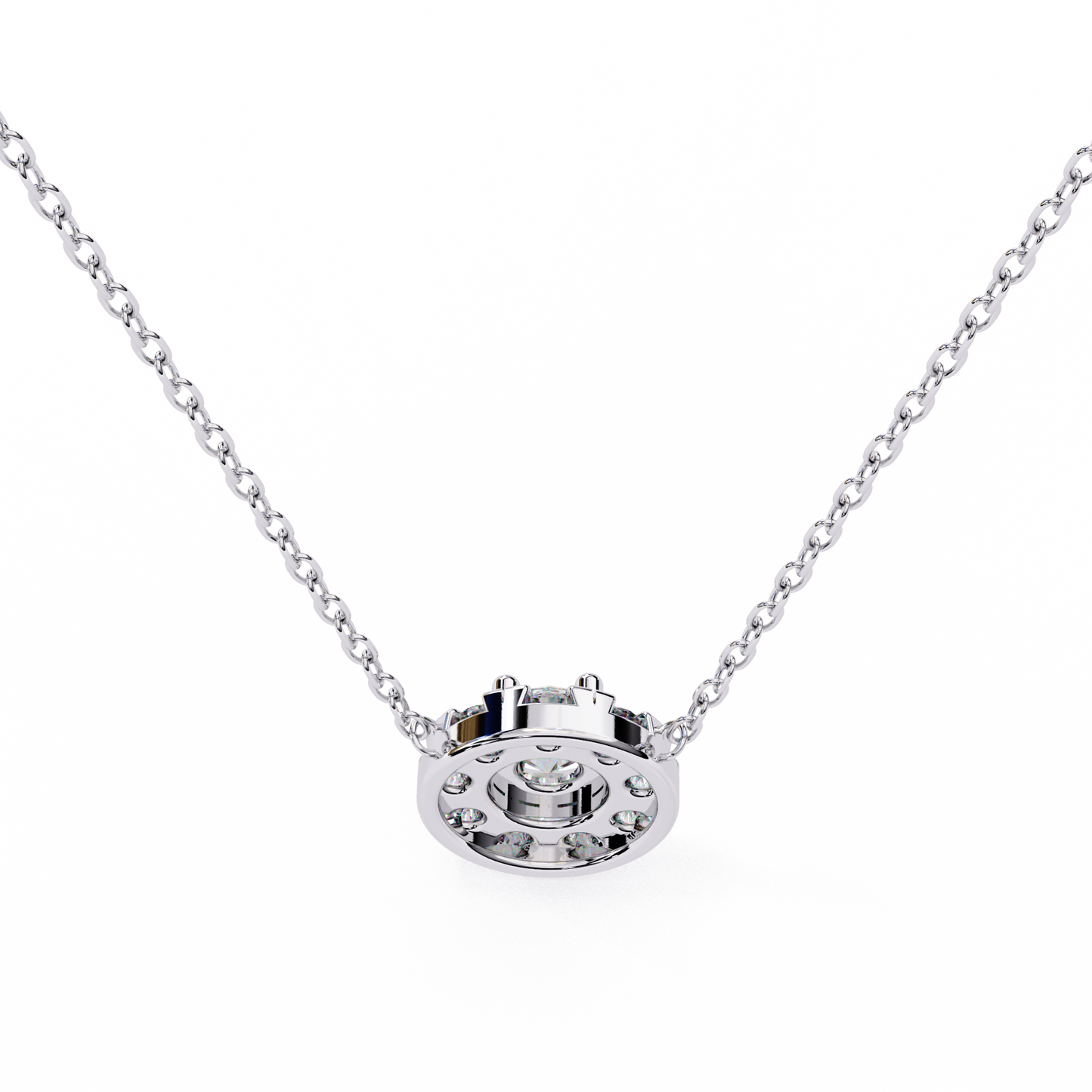 Celestial Halo Diamond Pendant