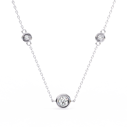 Trinity Bezel Diamond Station Pendant