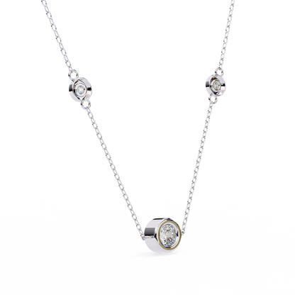 Trinity Bezel Diamond Station Pendant