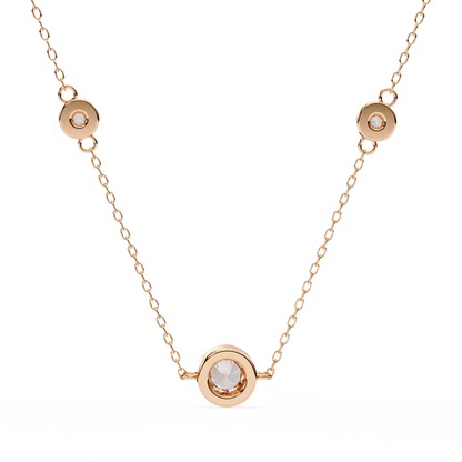 Trinity Bezel Diamond Station Pendant