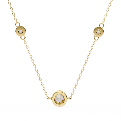 Trinity Bezel Diamond Station Pendant