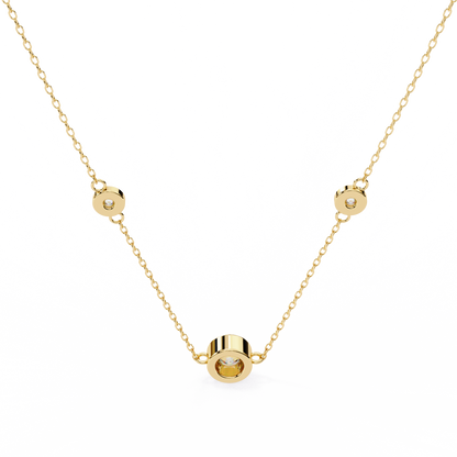 Trinity Bezel Diamond Station Pendant