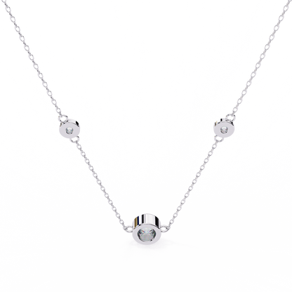 Trinity Bezel Diamond Station Pendant
