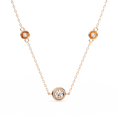 Trinity Bezel Diamond Station Pendant