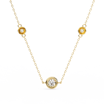 Trinity Bezel Diamond Station Pendant