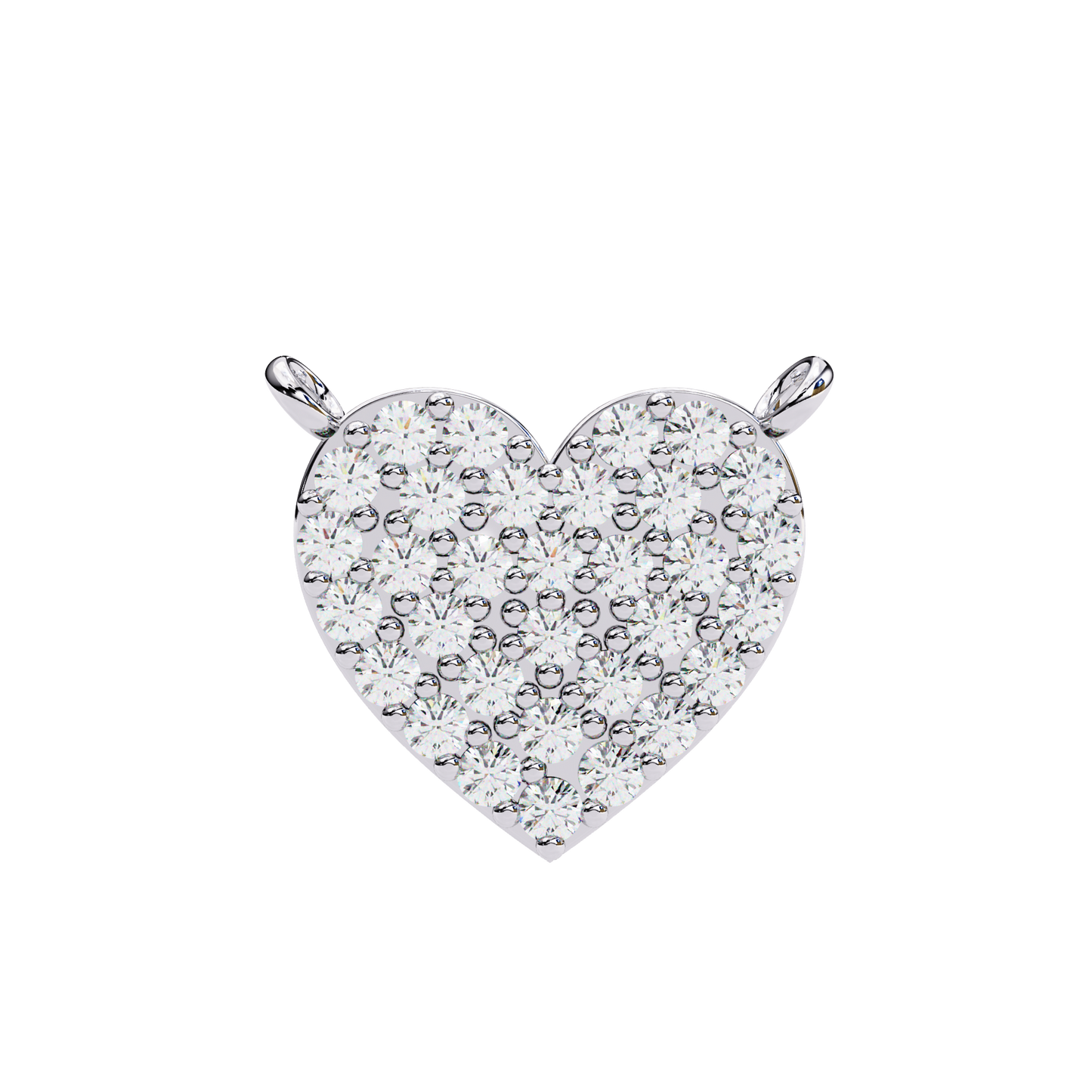 Pavé Heart Diamond Pendant