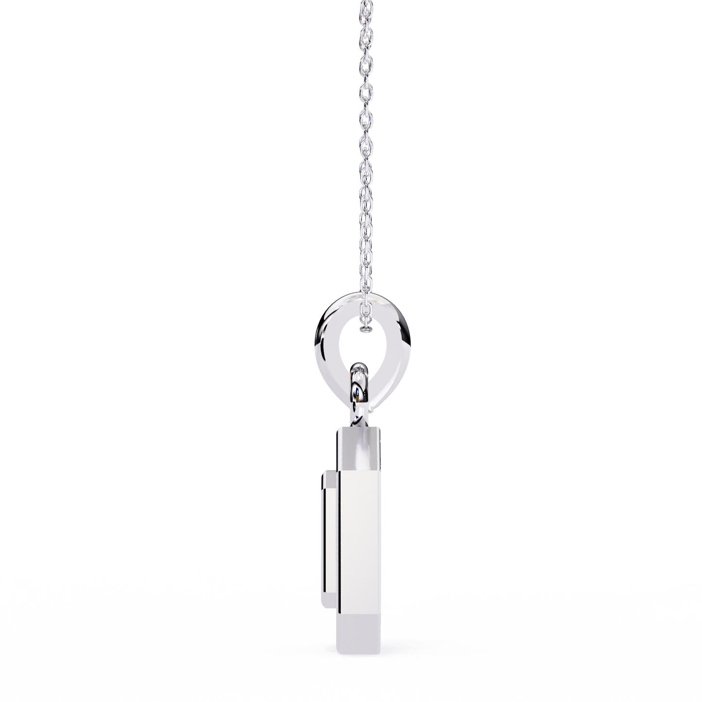 Regal Halo Diamond Initial Pendant