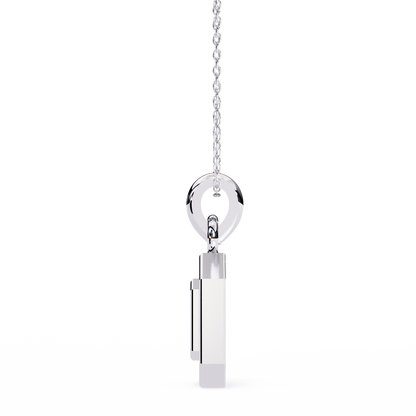 Regal Halo Diamond Initial Pendant