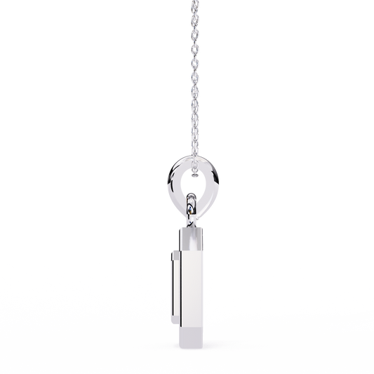 Regal Halo Diamond Initial Pendant