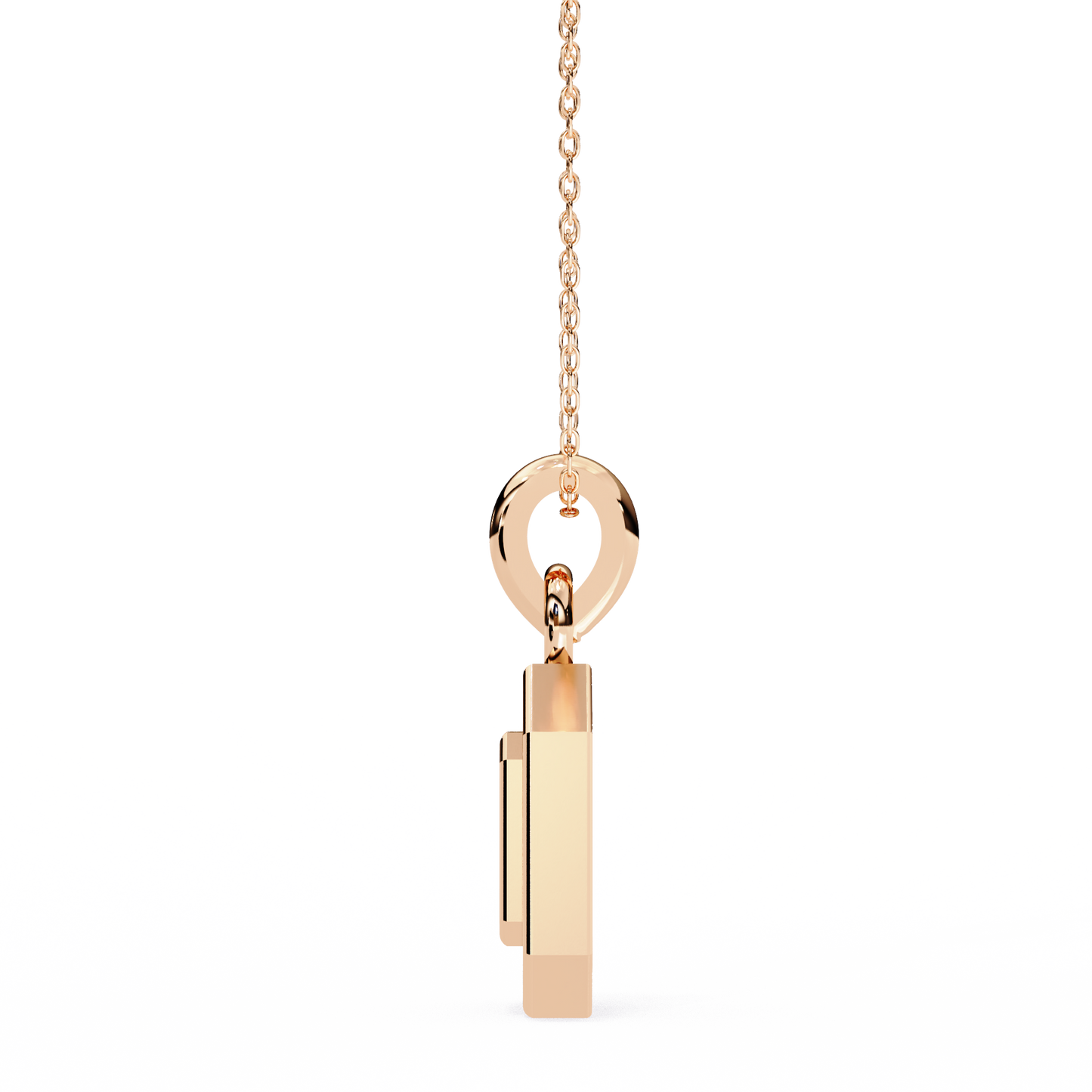 Regal Halo Diamond Initial Pendant