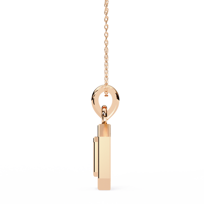 Regal Halo Diamond Initial Pendant