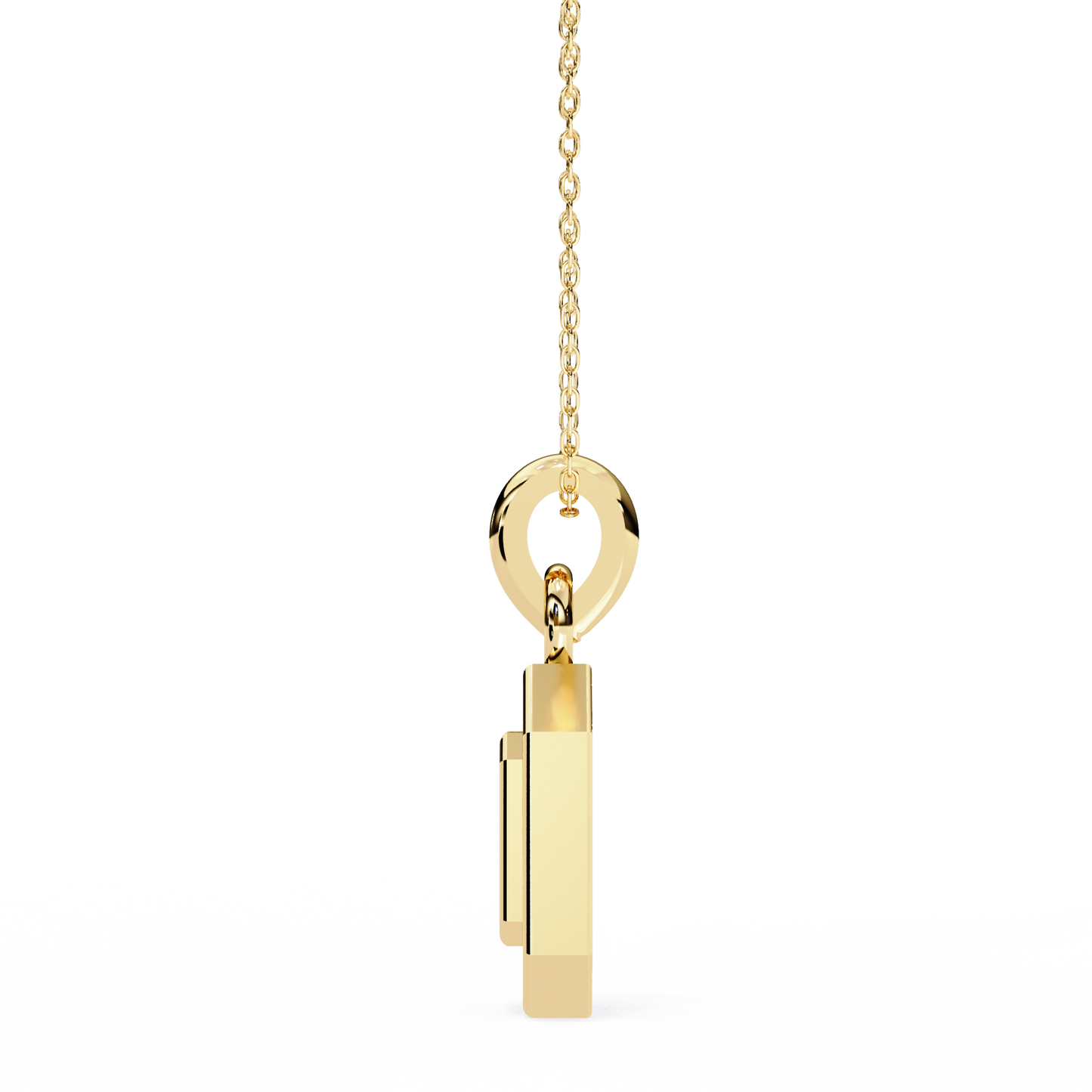 Regal Halo Diamond Initial Pendant