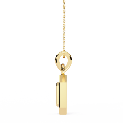 Regal Halo Diamond Initial Pendant