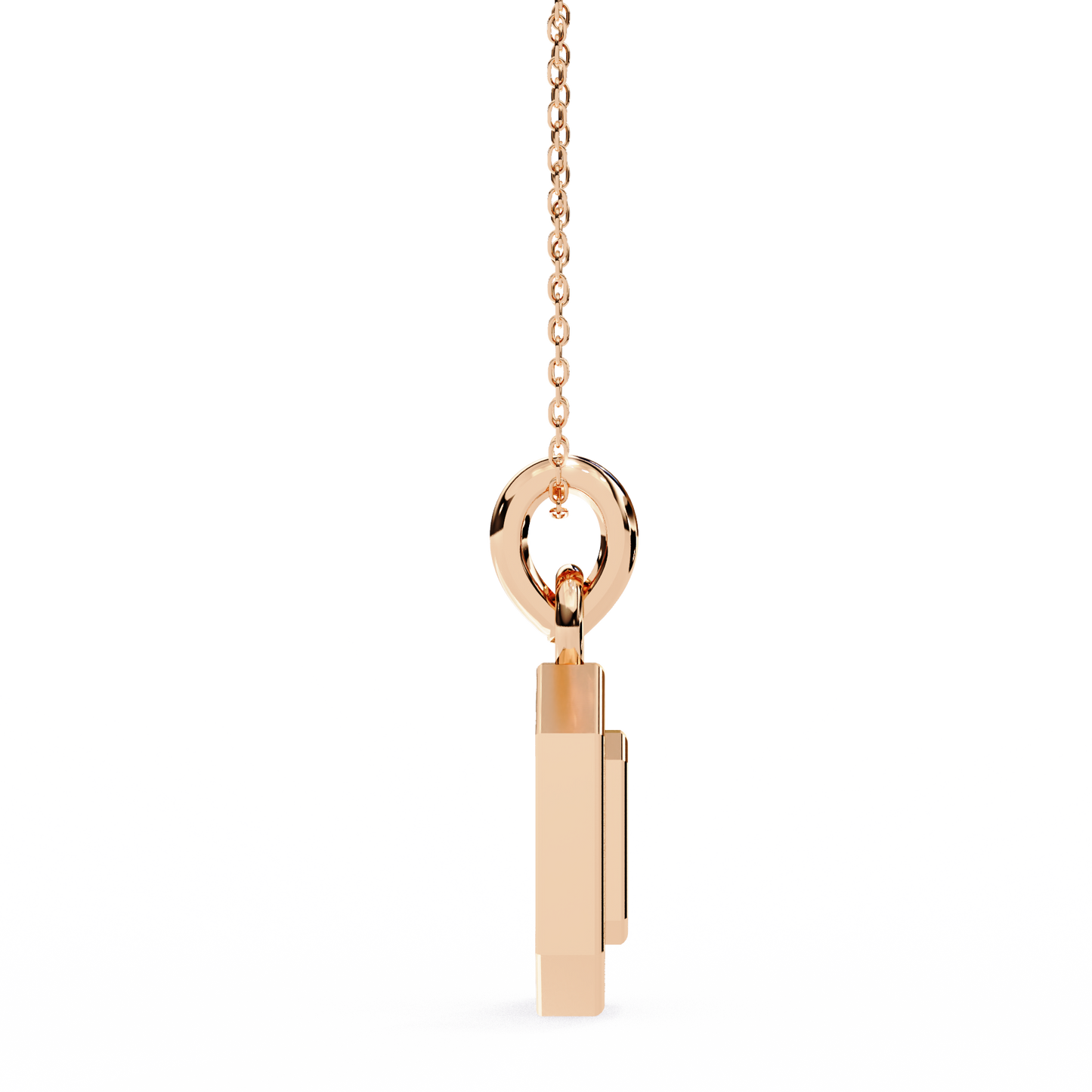 Regal Halo Diamond Initial Pendant