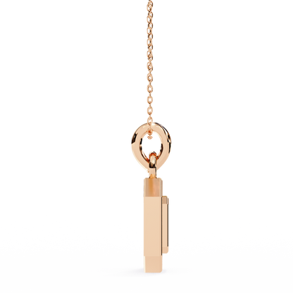 Regal Halo Diamond Initial Pendant