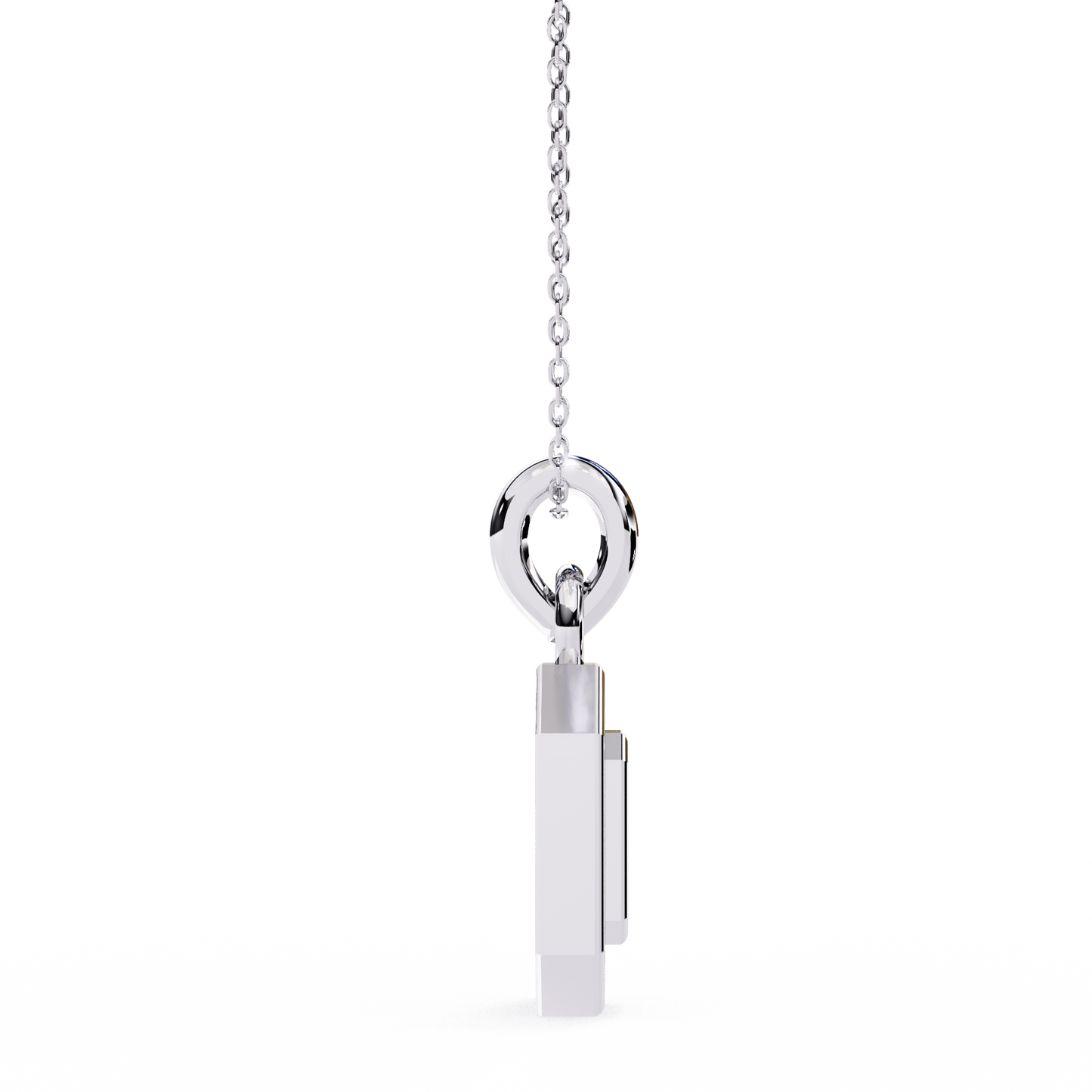 Regal Halo Diamond Initial Pendant