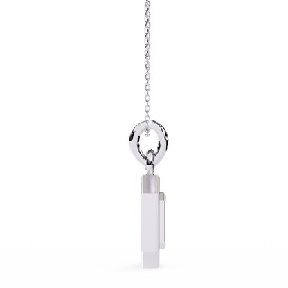 Regal Halo Diamond Initial Pendant