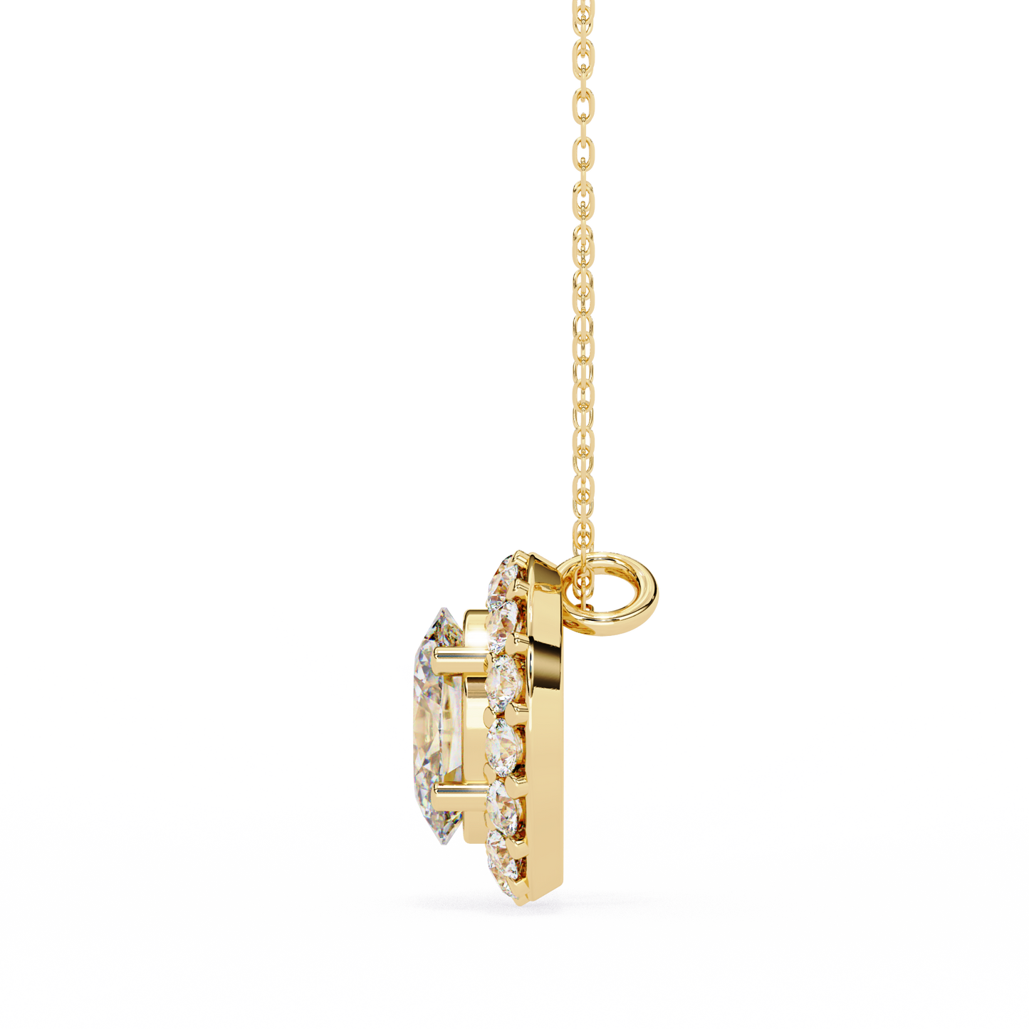 Elaris Halo Diamond Pendant