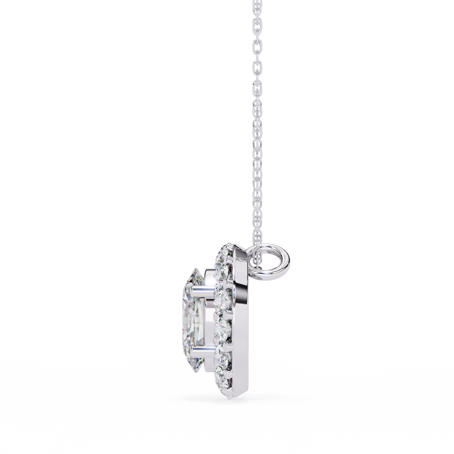 Elaris Halo Diamond Pendant