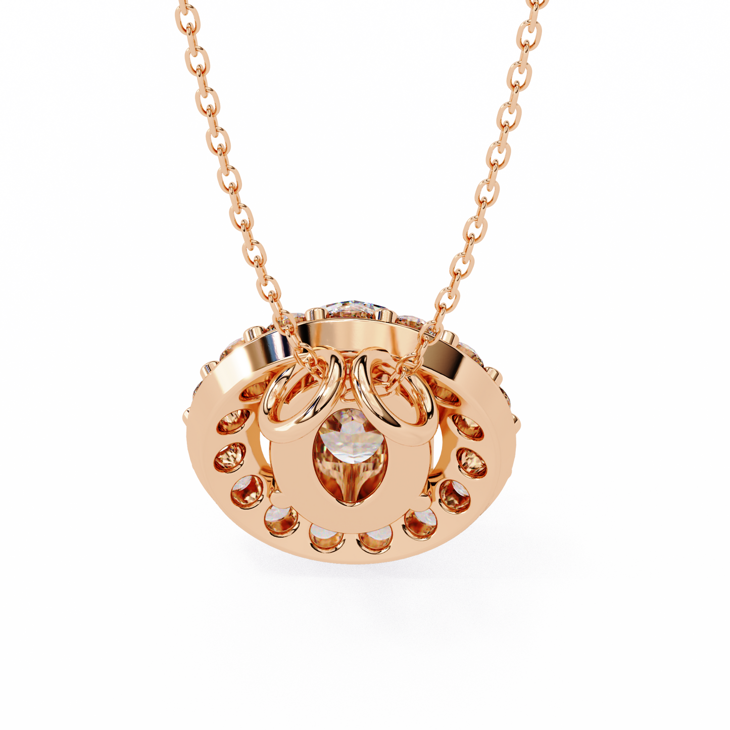 Elaris Halo Diamond Pendant