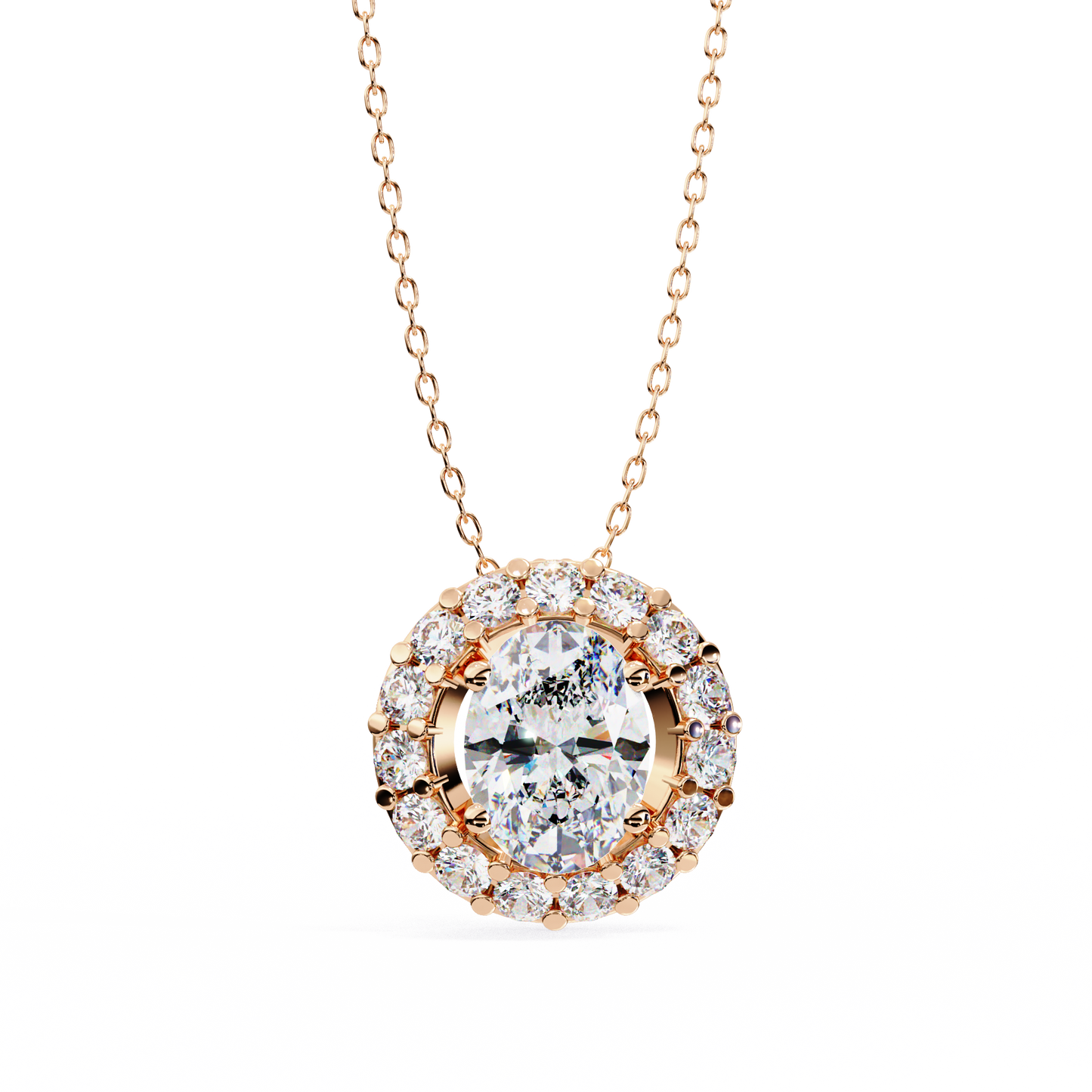 Elaris Halo Diamond Pendant