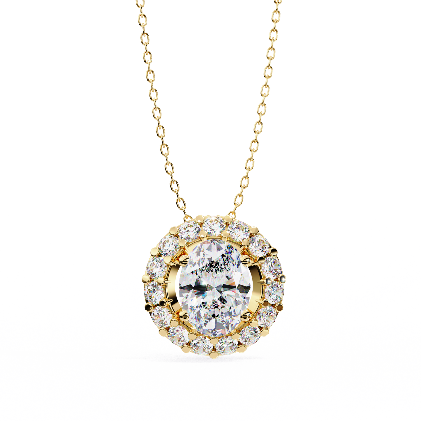 Elaris Halo Diamond Pendant