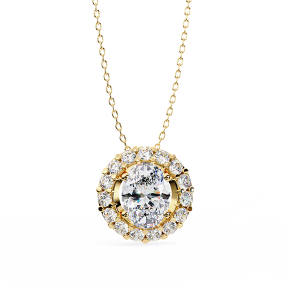 Elaris Halo Diamond Pendant