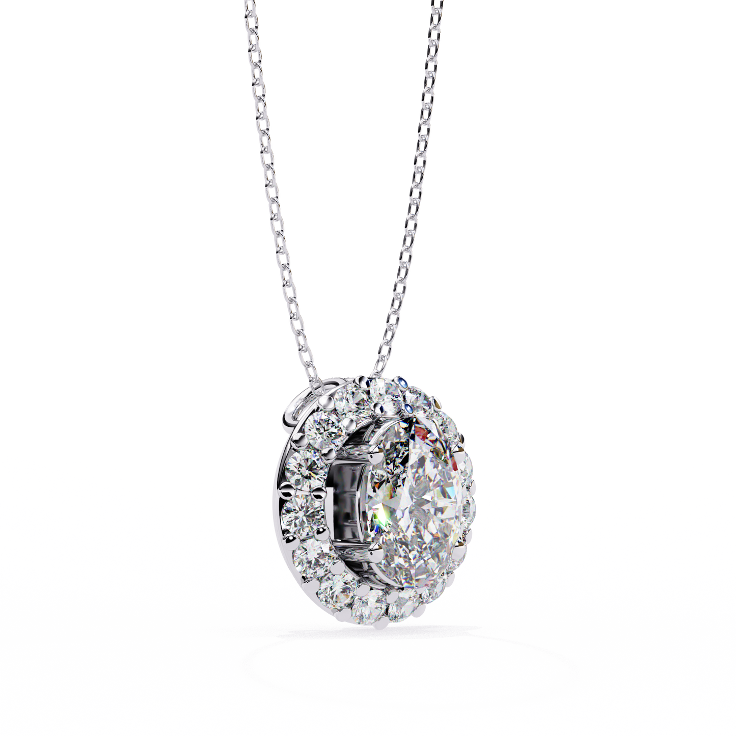 Elaris Halo Diamond Pendant