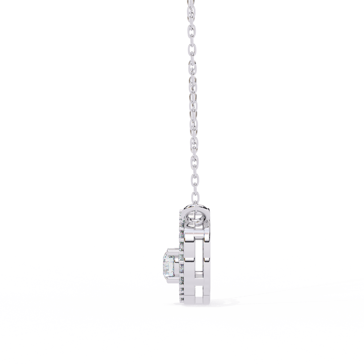 Celestia Hidden Halo Pendant
